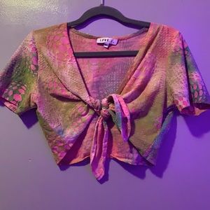 Tie in the front crop top